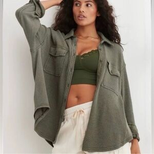 Aerie LumberJane Waffle Shirt Size XXS
